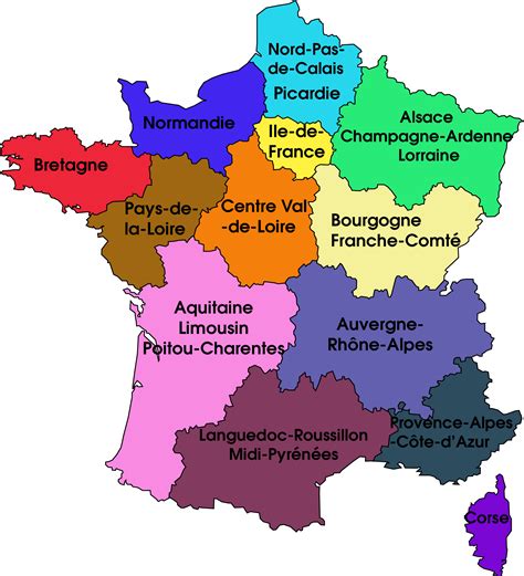 Carte De France Avec Les Regions La Carte De France Avec Ses Regions Images