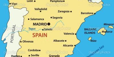 Spanien är ett populärt turistmål i södra europa, och ligger granne med afrika. Spanien map - Kartor Spanien (Södra Europa - Europa)