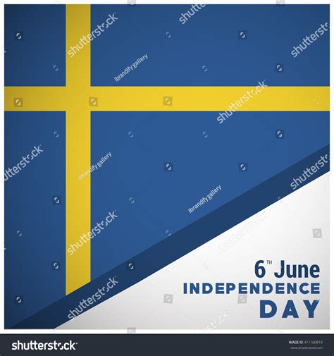 Sweden Independence Day Swedish National Day Stock Vector Royalty Free