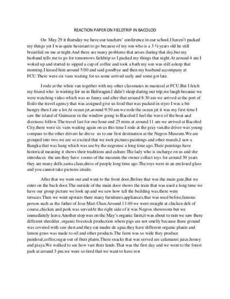 Reflection Essay Samples Template Business