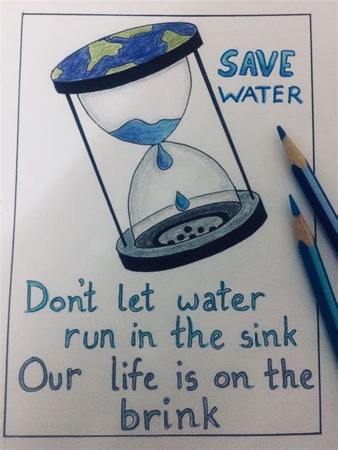 How To Draw Save Water Save Earth Poster Design Talk