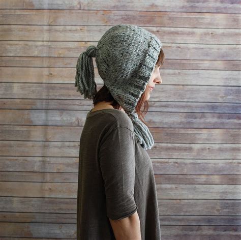 Nightingale Hood Knit Hat Made To Order Etsy