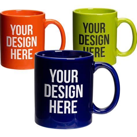 Click Here To Order 11 Oz Colors Traditional Ceramic Coffee Mugs Printed With Your Logo For 1