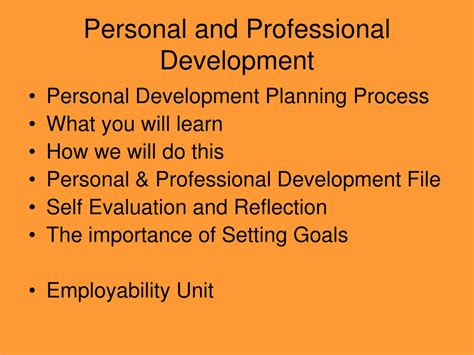 Ppt Personal And Professional Development Powerpoint Presentation