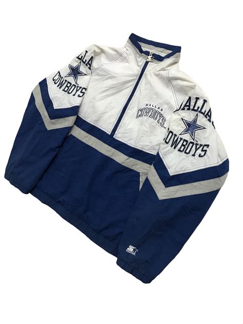Vintage Dallas Cowboys Nfl Starter Parka Jacket Sweater Etsy