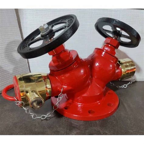 Material Cast Iron Gunmetal Double Head Hydrant Valve For Fire