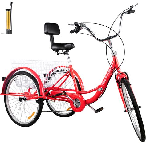 Vevor Foldable Tricycle Adult 24 Wheels Adult Tricycle 7 Speed 3