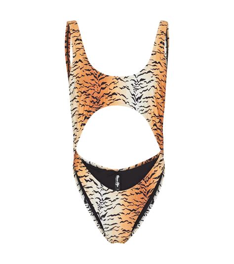 Reina Olga Marina Tiger Print Bikini In Orange ModeSens