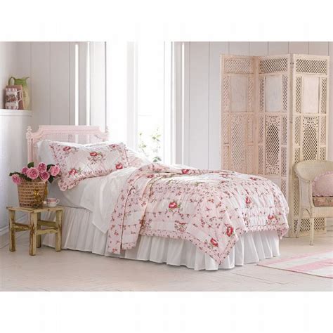 Simply Shabby Chic King Bed Quilt Pink Floral Mayberry Rose Flowers Walmart Walmart