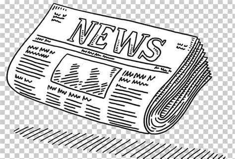 Drawing Newspaper Journalism Png Clipart Articles Black And White