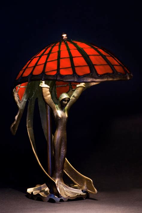 Tiffany Table Lamp Flying Lady Big Table Stained Glass Lamp Classic Tiffany Style Table Art