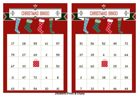 Christmas Bingo Cards For Large Groups 2021