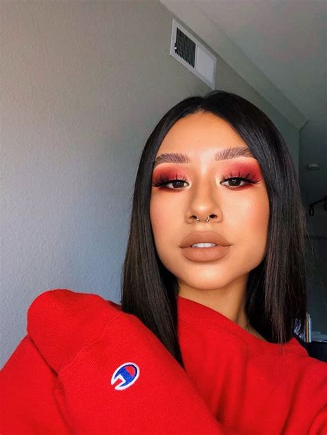 Pin By 𝖄𝖛𝖊𝖙𝖙𝖊♡ On Face Red Eye Makeup Pinterest Makeup Makeup Looks