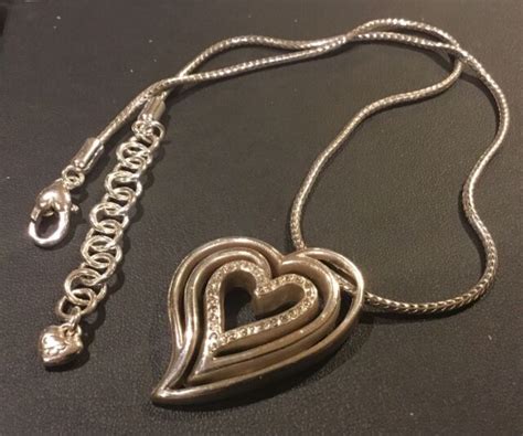 Brighton Infinity Heart Necklace Crystal Reversible Love Forever Ebay