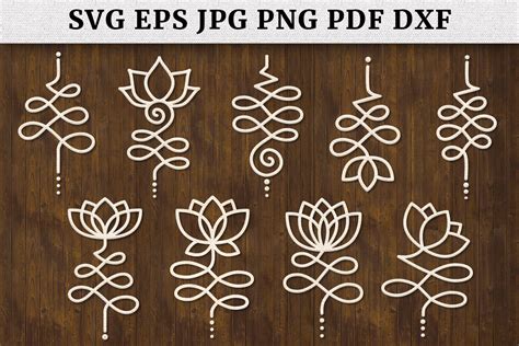 Unalome Bundle Lotus Flower SVG Cut Files By OksvminDesign TheHungryJPEG
