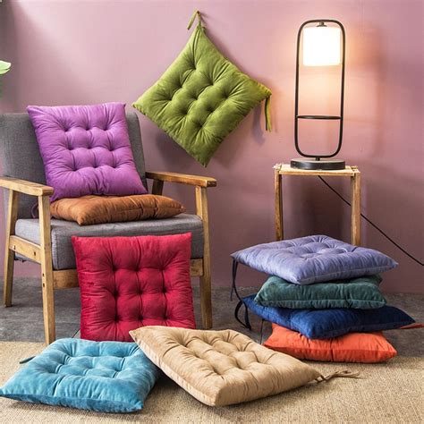 Crystal Velvet Solid Square Cushion Decorative Sitting Cushions Floor
