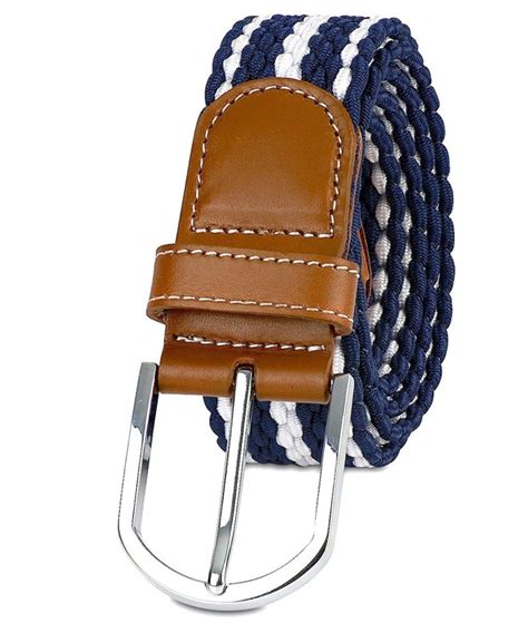 Blue Mens Belt Mens Belts Braided Stretch Cord Belt For Men