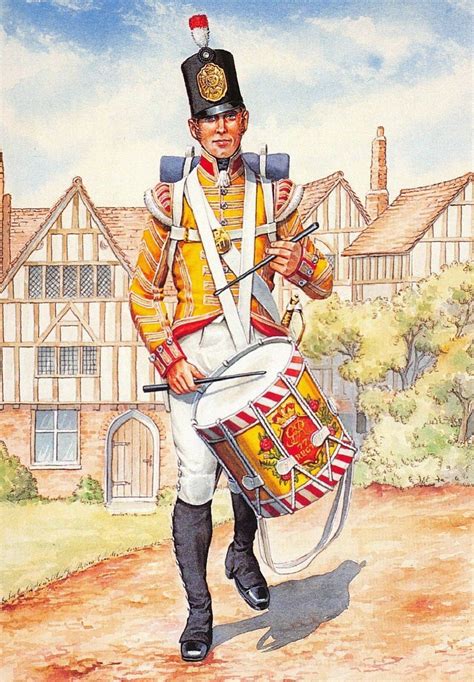 Military Art Postcard Drummer 77th East Middlesex Regiment Of Foot