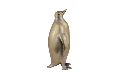 Antique Brass Emperor Penguin Figurine