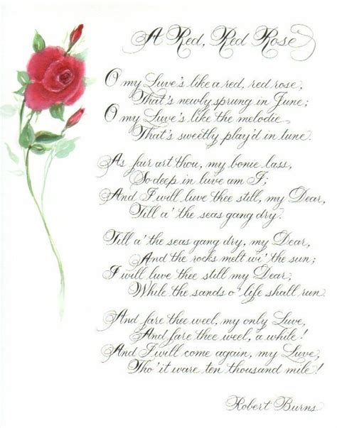 A Poem Written In Cursive Writing With A Rose