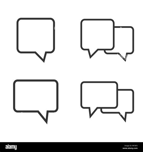Chat Icon Speech Bubbles Icon Message Sign Vector Illustration Flat