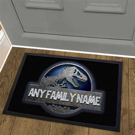 Jurassic World Design Personalised Welcome Door Mat Etsy