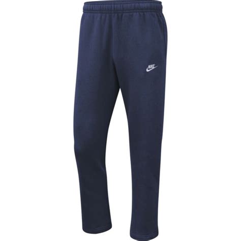Nike Men Blue Casual Open Hem Logo Fleece Elastic Jogger Sweatpants