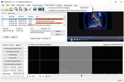 Subtitle edit is a tool whose main function is the editing and creation. Download Subtitle Edit Portable 3.6.1