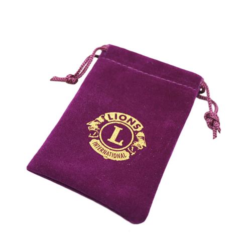 Custom Logo Printed Velvet Pouches Drawstring Velvet Bag For Jewelry