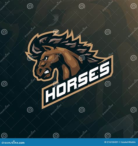 Horse Mascot Logo Design Vector With Modern Illustration Concept Style