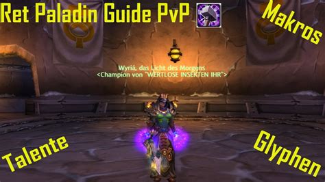 Races that can play a paladin are draenei, dwarf, human, lightforged draenei, and dark iron dwarf for the alliance, and blood elf, tauren, and zandalari troll for the horde. WoW Ret Paladin PvP Guide Patch 5.1 German/Deutsch - YouTube