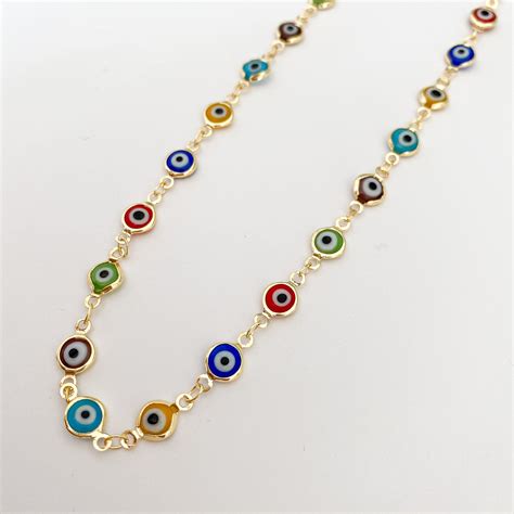 Multicolor Evil Eye Necklace Evil Eye Jewelry Evil Eye Etsy Eye