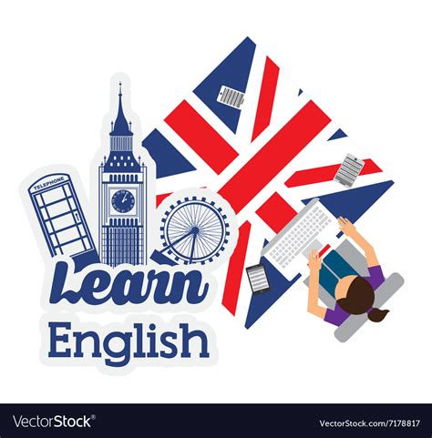 Learn English Design Royalty Free Vector Image