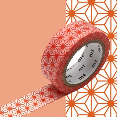 masking tape asanoha akadaidai orange masking tape