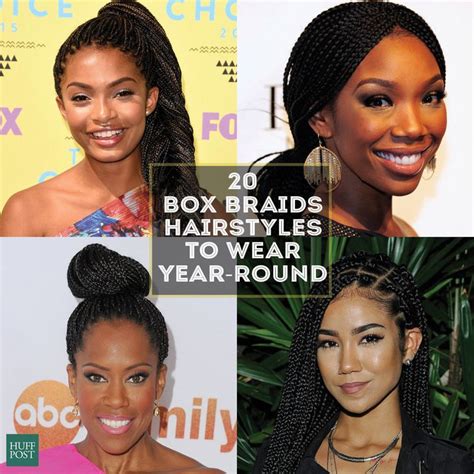 20 Badass Box Braids Hairstyles That You Can Wear Year Round Huffpost