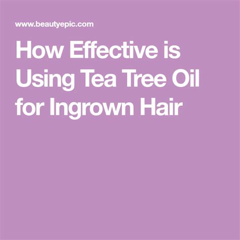 Tea Tree Oil For Ingrown Nose Hair Tree Clipart Free