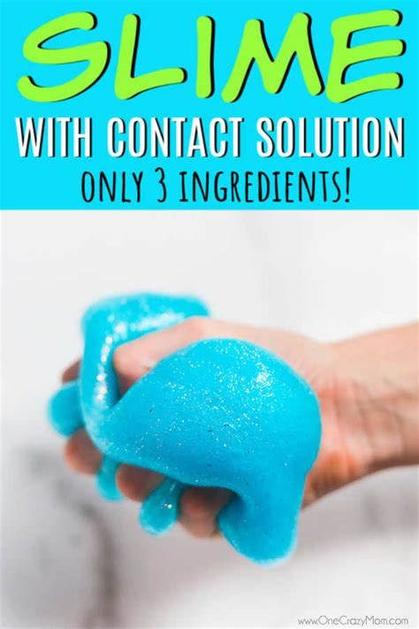 How To Make Slime With Contact Solution Only 3 Ingredients