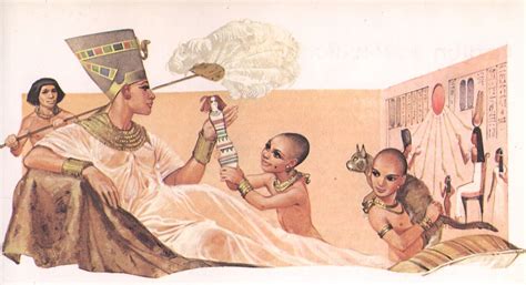 Nefertiti And Her Daughters Egypt Ancient Egyptian Clothing