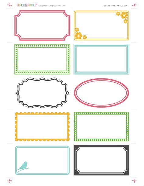 Design and make your own labels with these templates. Printable labels from saltandpaper.com | Flickr - Photo ...