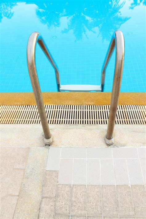 Stainless Steel Stair To The Swimming Pool Stock Photo Image Of Pool