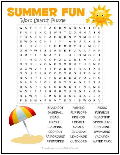 27 Summer Word Puzzles Printable Inspirations This Is Edit
