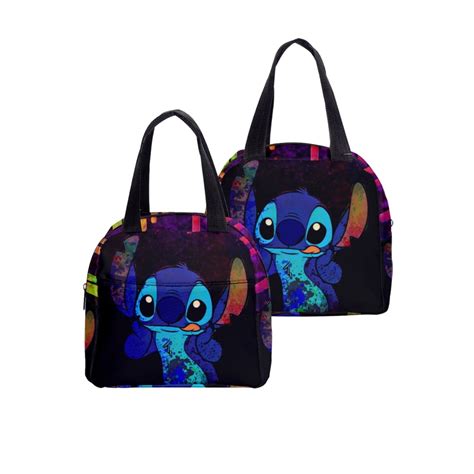Classic Cartoon Lilo And Stitch Print Cartoon Lunch Bag Lunch Box Thermal Insulated03