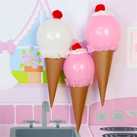 Video Diy Ice Cream Cone Balloons For Birthday Parties And Summer Fun