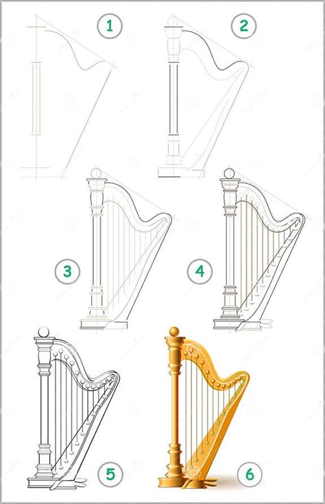 Page Shows How To Learn Step By Step To Draw Stringed Musical