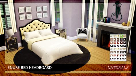 Enure Bed Headboard Naturals Colors Enure Sims