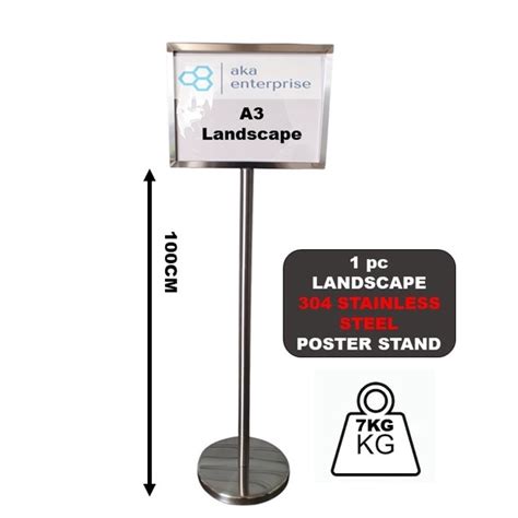 A2 A3 A4 Poster Stand 304 Stainless Steel Display Stand Signage