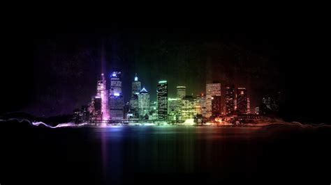 City Lights 3d Creative Design Desktop Wallpaper 1920x1080