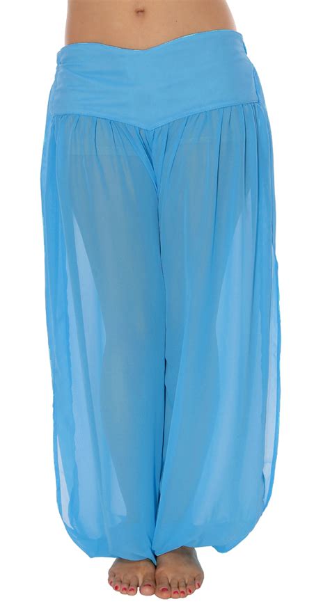 Belly Dancer Harem Pants In Blue Turquoise