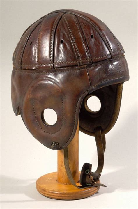 Spalding Leather Football Helmet C1920s Early Leather Helmet With