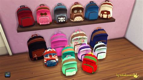 In A Bad Romance Matching Backpacks And Shelfs • Sims 4 Downloads